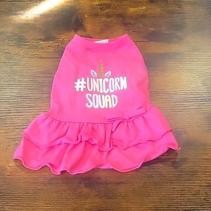 Top Paw "#Unicorn Squad" pink dress size small
